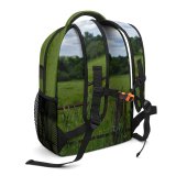 yanfind Children's Backpack Grassland Outdoors Pollock Country Park Glasgow Farm Plant Pasture Countryside Field Grass Preschool Nursery Travel Bag
