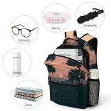 yanfind Children's Backpack Backlit Los Coast City La  Skies Palm Cityscape Sunset Century Travel Preschool Nursery Travel Bag