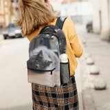 yanfind Children's Backpack Funny Curiosity Sit Cute Baby Young  Family Kitten Whisker Fur Portrait Preschool Nursery Travel Bag