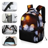 yanfind Children's Backpack  Bokeh Sparkle Round Shining Light Lights Luminescence Glisten Preschool Nursery Travel Bag