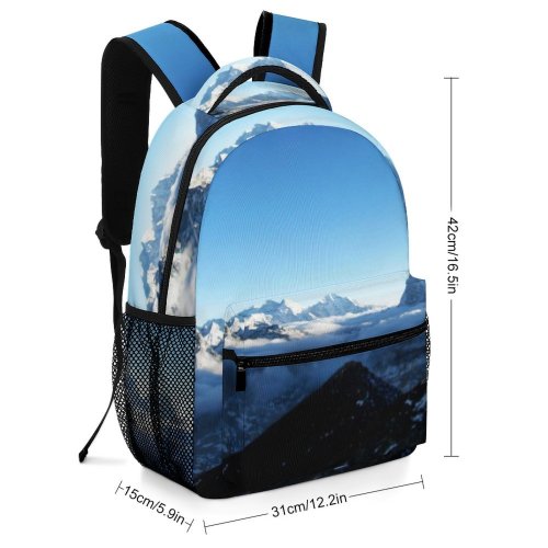 yanfind Children's Backpack Panorama Khumbu Valley Base Camp Mountainous Landforms Range Sky Ridge Preschool Nursery Travel Bag