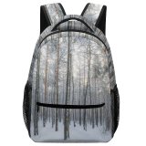 yanfind Children's Backpack Grey Forest Winter Tree Plant Outdoors Vegetation Land Flora Snow Birch Landscape Preschool Nursery Travel Bag