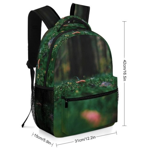 yanfind Children's Backpack Grass Landscape Grassland Daytime Dark Outdoors Forest Woods Trees Mother Growth Preschool Nursery Travel Bag