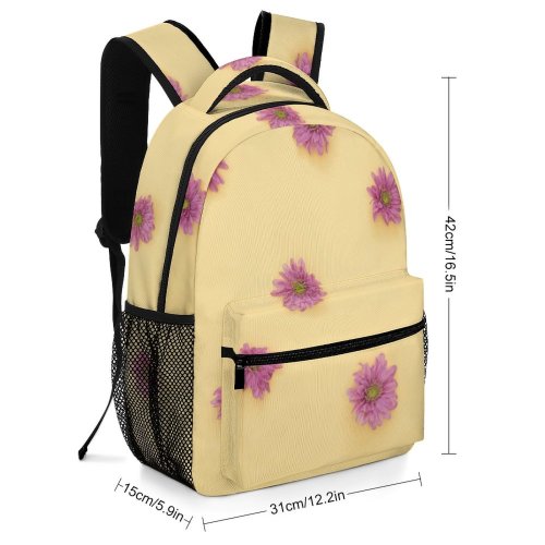 yanfind Children's Backpack Floral Purple Beautiful Pastel Design Flowers Garden Abstract Flora Petals Art Daisies Preschool Nursery Travel Bag