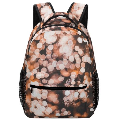 yanfind Children's Backpack  Bokeh Blurry Sparkle Shining Illuminated Lights Luminescence Sparkling Glisten Preschool Nursery Travel Bag