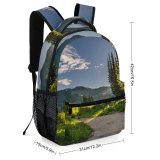 yanfind Children's Backpack Forest Scenery Clouds Sunlight Grass Landscape Daylight Sunrays Pine Outdoors Scenic Woods Preschool Nursery Travel Bag