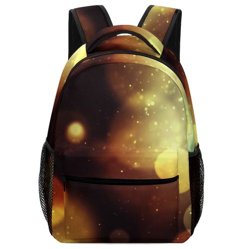 yanfind Children's Backpack  Magic Shining Illuminated Lights Sparkle Light Luminescence Sparkling Bokeh Fantasy Night Preschool Nursery Travel Bag