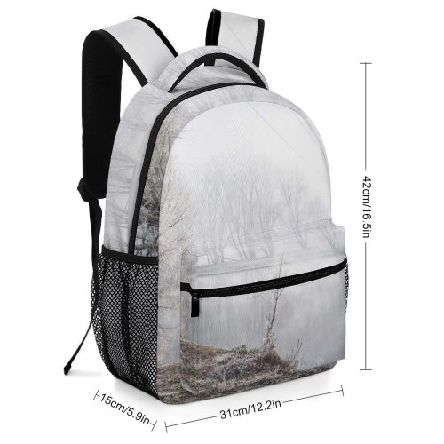yanfind Children's Backpack Grey Fog Outdoors Birds Mist Isola Dovarese Italy Tree Path Lanscape Sunrise Preschool Nursery Travel Bag