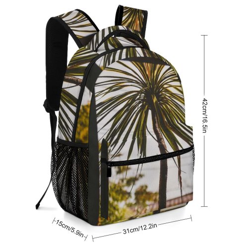 yanfind Children's Backpack  Lime Tree Arbour Porch Garden Summer Plant Light Purple Arecaceae Preschool Nursery Travel Bag