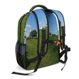 yanfind Children's Backpack Field Grassland Outdoors Countryside Farm Rural Horse Pasture Cattle Cow Meadow Ranch Preschool Nursery Travel Bag