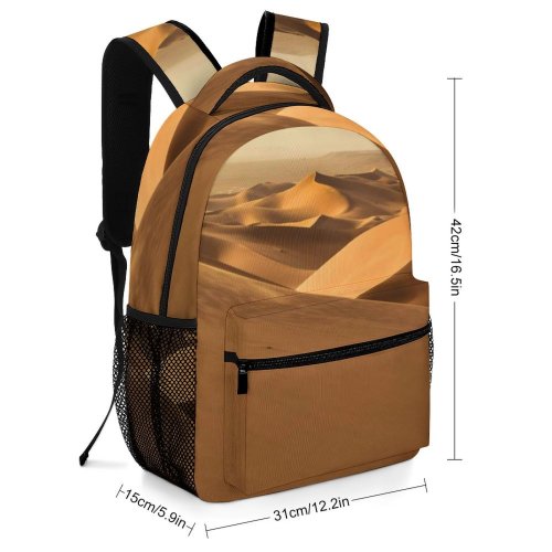 yanfind Children's Backpack Adventure Desert Dawn Landscape Sand Sahara Hot Dry Dune Dunes Arid Preschool Nursery Travel Bag