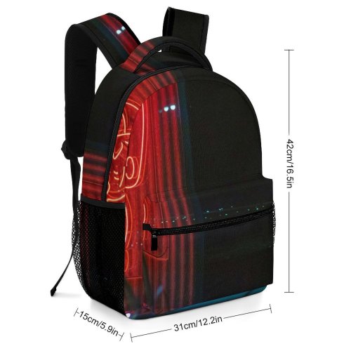 yanfind Children's Backpack Dark Time Design Illuminated Lights Cat Evening Neon Urban Signalise Lucky Preschool Nursery Travel Bag