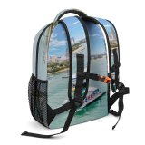 yanfind Children's Backpack Bay Tourism City Vacation Travel Luxury Boat Transportation Outdoors Seashore Architecture Harbor Preschool Nursery Travel Bag