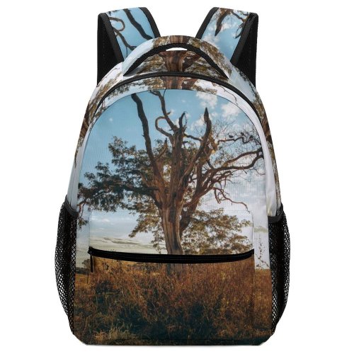 yanfind Children's Backpack Field Tree Sky Savanna Plant Trunk Outdoors Wallpapers Grassland Creative Images Preschool Nursery Travel Bag