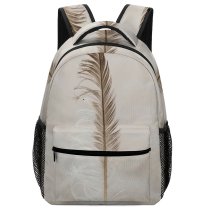 yanfind Children's Backpack  Focus Feather Field Sand Sandy Depth Preschool Nursery Travel Bag