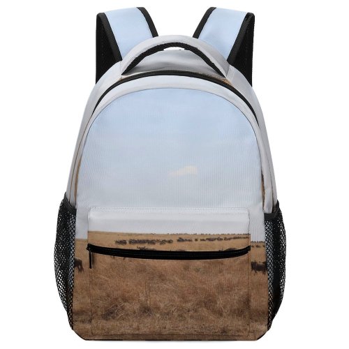 yanfind Children's Backpack Field Grassland Outdoors Cattle Cow Savanna  Countryside Maasai Mara National Ngiro Are Preschool Nursery Travel Bag