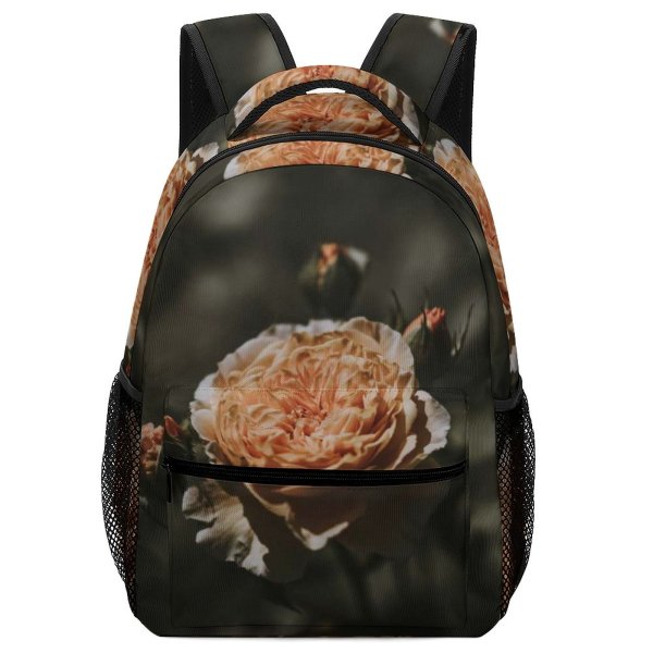 yanfind Children's Backpack Flower Rose Conifer Flora Plant Tree Petal Bud Detail Closeup Dark Peach Preschool Nursery Travel Bag