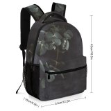 yanfind Children's Backpack Grey Leaves Leaf Slate Branch Plant Simple Preschool Nursery Travel Bag