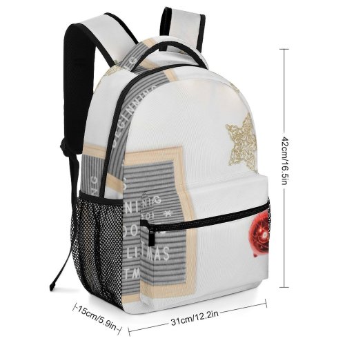 yanfind Children's Backpack Flatlay Design Ball Lights Season String Hanging Picture Decorate Preschool Nursery Travel Bag