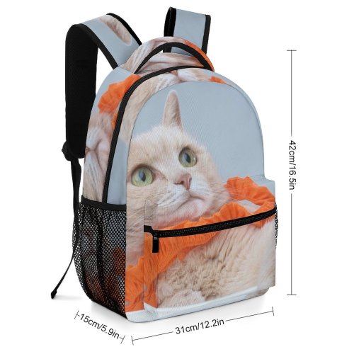 yanfind Children's Backpack Young Stripe Funny Kitten Portrait Curiosity Cute Little Staring Sit Cat Pretty Preschool Nursery Travel Bag