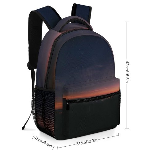 yanfind Children's Backpack Backlit Beautiful Dark Observatory Clouds  Sunset Landscape Evening Travel Space Light Preschool Nursery Travel Bag