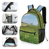 yanfind Children's Backpack Landscape Rural Countryside Domain Farm Pictures Grassland Outdoors Bas Public Département Preschool Nursery Travel Bag