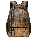 yanfind Children's Backpack Forest Tree Flora Land Outdoors Plant Vegetation Leaf Leaves Woodland Wood Fall Preschool Nursery Travel Bag