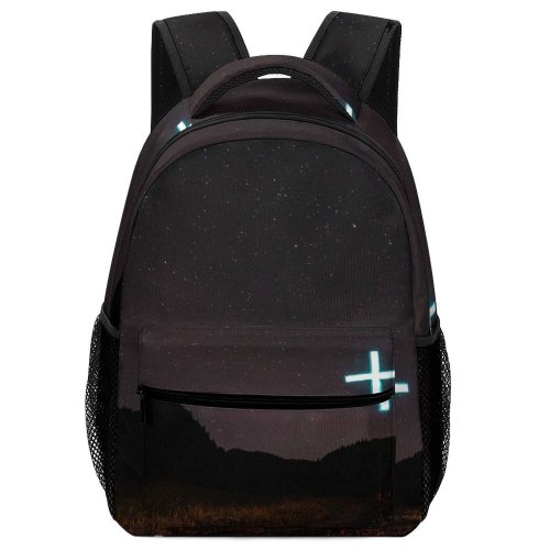 yanfind Children's Backpack Dark Religion Sacred Grass Prayer Landscape Evening Spirituality Light Scenic Starry Preschool Nursery Travel Bag