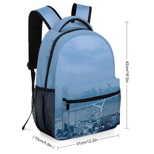 yanfind Children's Backpack Building City Town Urban High Rise Metropolis Landscape Outdoors Scenery Preschool Nursery Travel Bag