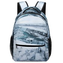 yanfind Children's Backpack Island Gullfoss Pictures Outdoors Stock Grey Snow  Free Preschool Nursery Travel Bag