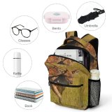 yanfind Children's Backpack Grassland Reindeer Moose Fawn Hayfield Antelope Bull Antler Preschool Nursery Travel Bag