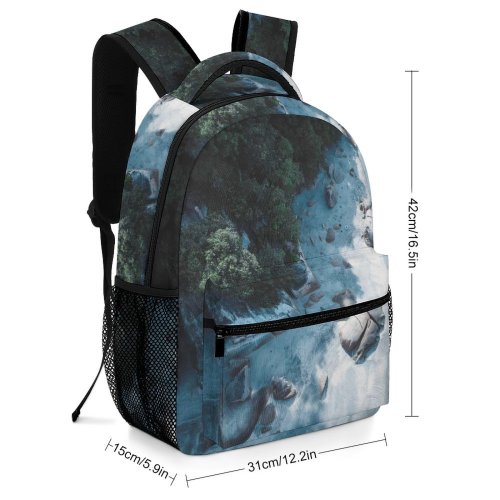 yanfind Children's Backpack Ocean Outdoors Landscape Daylight Travel Rocks Motion Seashore Rocky  Underwater Exploration Preschool Nursery Travel Bag