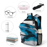 yanfind Children's Backpack Knik Helicopter Pictures Outdoors Snow   Aerial Pond Crystal Preschool Nursery Travel Bag