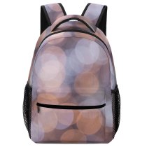 yanfind Children's Backpack  Focus Facebook Illuminated Lights Blurred Sparkle Abstract Round Bokeh Art Texture Preschool Nursery Travel Bag