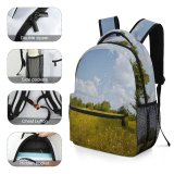 yanfind Children's Backpack Field Grassland Outdoors Countryside Farm Rural Meadow Plant Tree Sky Public Domain Preschool Nursery Travel Bag