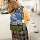 yanfind Children's Backpack Field Grassland Outdoors Countryside Farm Rural Meadow Cloud Cumulus Sky Azure Pasture Preschool Nursery Travel Bag