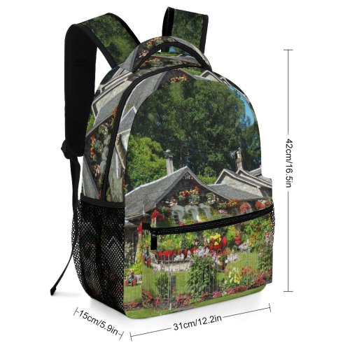 yanfind Children's Backpack Garden Outdoors Arbour Housing Building Cottage Plant  Flower Pottery Vase Potted Preschool Nursery Travel Bag