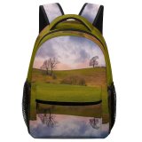 yanfind Children's Backpack Field Outdoors Grassland Uk Countryside  Land Farm Rural Meadow Scenery Reflections Preschool Nursery Travel Bag