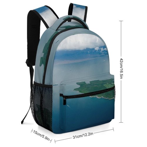 yanfind Children's Backpack Bay Wing Airplane Clouds Formation Landscape Daylight Island Beach Cloud Watercrafts Outdoors Preschool Nursery Travel Bag