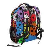 yanfind Children's Backpack Gears Sprocket Vib Wheels Automation Colorful Innovation Toothed Machinery Machine Cogs Settings Preschool Nursery Travel Bag