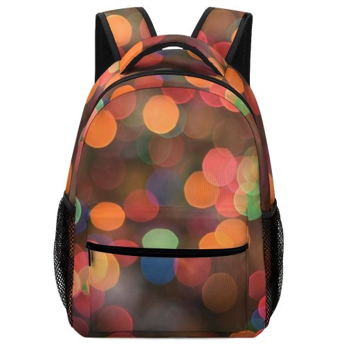 yanfind Children's Backpack Festive Design Shining Branch Ball Lights Illuminated Season Colorful Ornaments Preschool Nursery Travel Bag