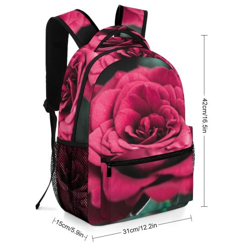 yanfind Children's Backpack Flower Rose  Flora Plant Bloom Petal Outdoor Romance Love Heavy Soft Preschool Nursery Travel Bag