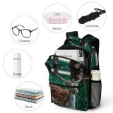 yanfind Children's Backpack Outdoors Reindeer Deer Stag Buck Park Fawn Virginia Portrait Tree Grass Wood Preschool Nursery Travel Bag