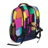 yanfind Children's Backpack  Bricks Depth Pastels Blocks Materials Colorful Field Items Coloring Chalks Stacks Preschool Nursery Travel Bag