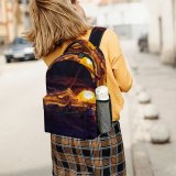 yanfind Children's Backpack Dark Lamp Lights Tent Grass Wood Landscape Evening String Campsite Outdoors Scenic Preschool Nursery Travel Bag