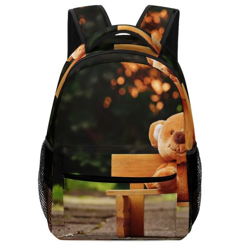 yanfind Children's Backpack Cute Wood Child Summer Children Bench Toys Teddy Wooden Toy Sit Preschool Nursery Travel Bag