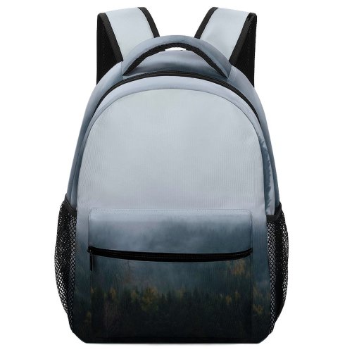 yanfind Children's Backpack Grey Outdoors Fog Mist Jizerské Hory Esko Forest Foggy Winter Tree Cloud Preschool Nursery Travel Bag