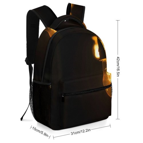 yanfind Children's Backpack Dark Illuminated Filament Lamp Insubstantial Electricity Energy Idea Light Luminescence Glass Bulb Preschool Nursery Travel Bag