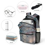 yanfind Children's Backpack Festive Coniferous Focus Tree Shimmer Winter Magic Decor Shiny Branch Illuminate Preschool Nursery Travel Bag