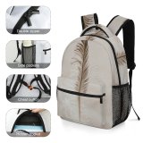 yanfind Children's Backpack  Focus Feather Field Sand Sandy Depth Preschool Nursery Travel Bag